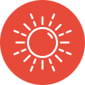 icono solar circulo